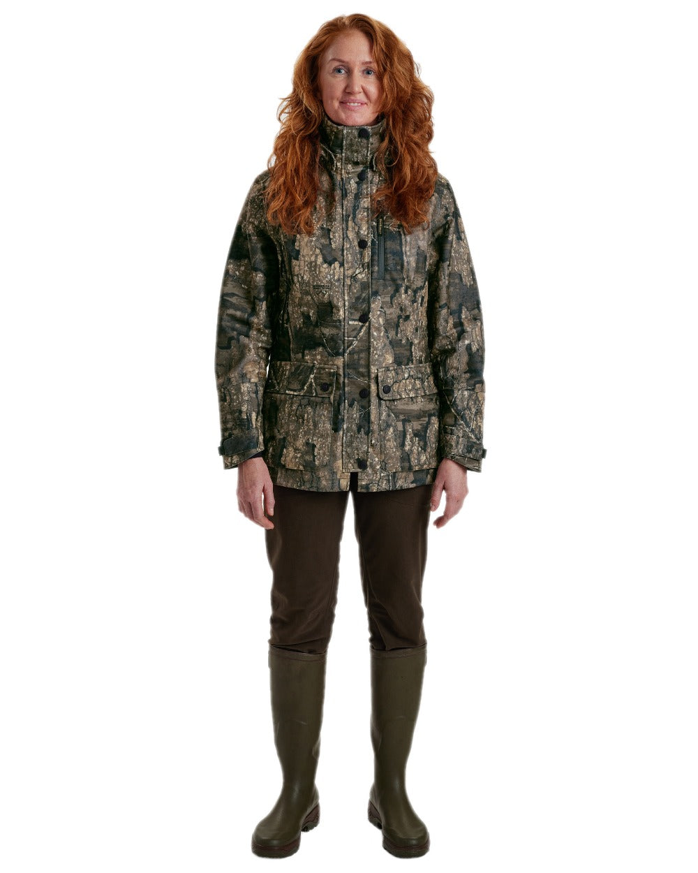 Realtree Timber Coloured Deerhunter Lady Gabby Jacket on white background 