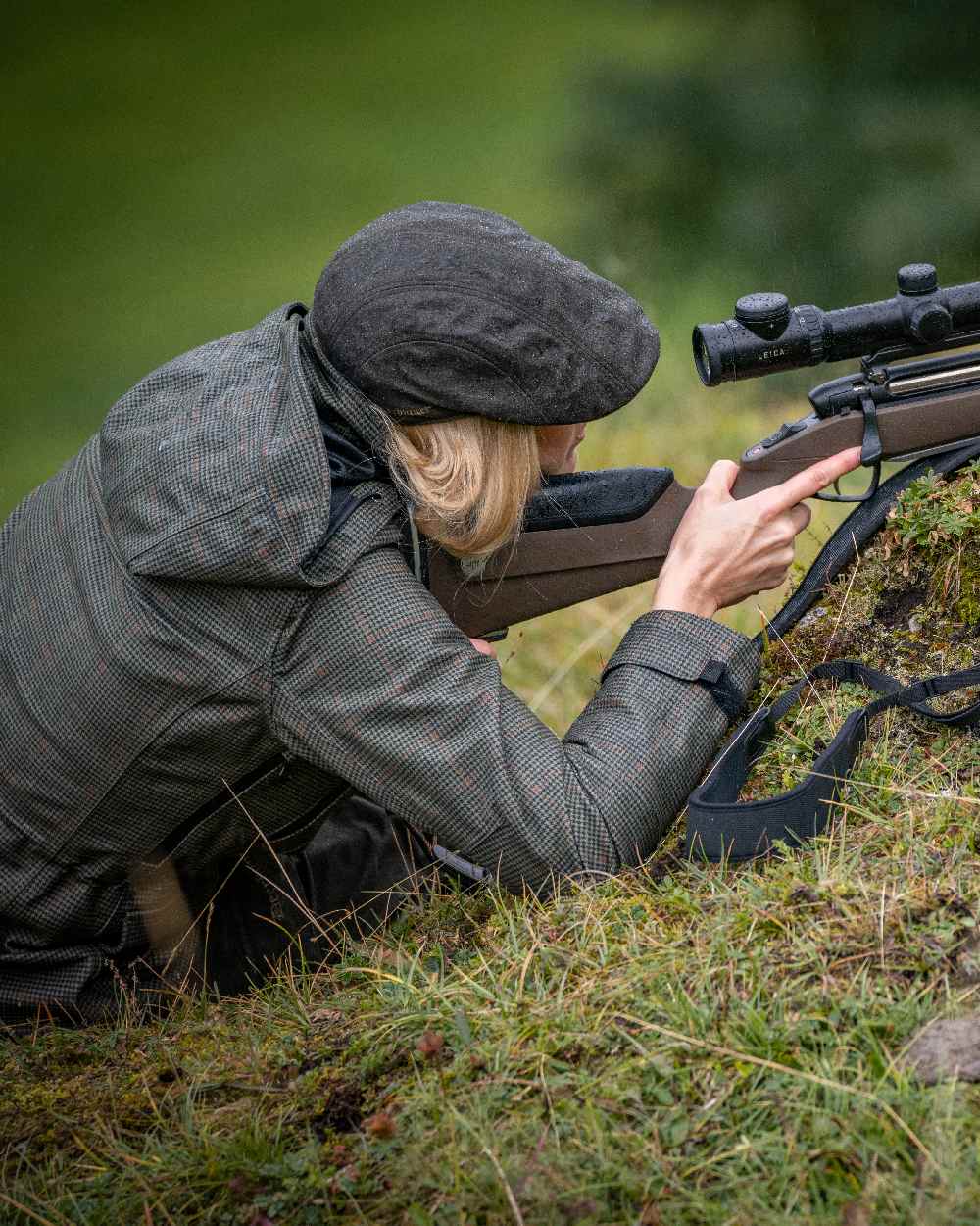 Turf Coloured Deerhunter Lady Gabby Jacket on blurry background 