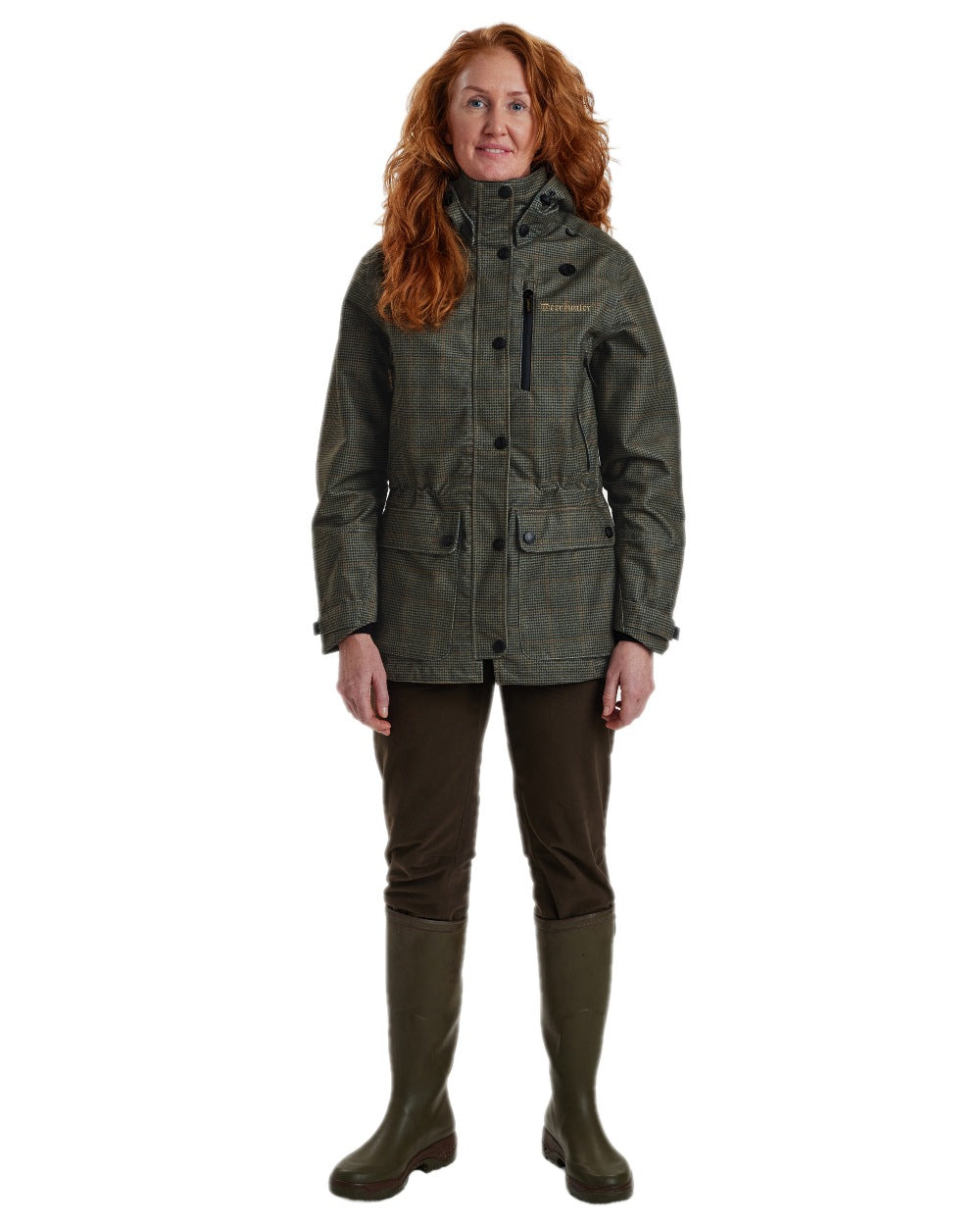 Turf Coloured Deerhunter Lady Gabby Jacket on white background 