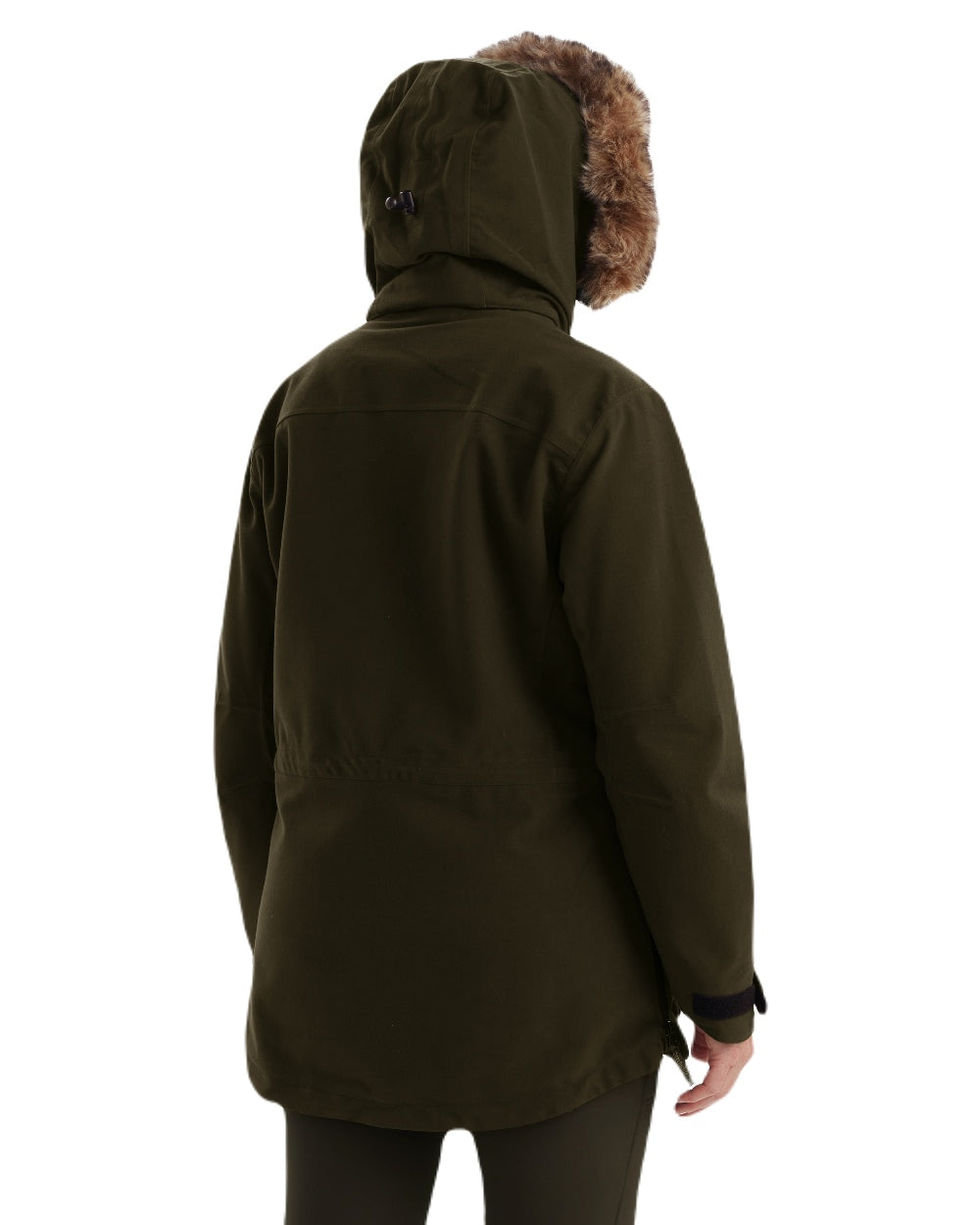 Peat coloured Deerhunter Lady Gabby Smock on white background 