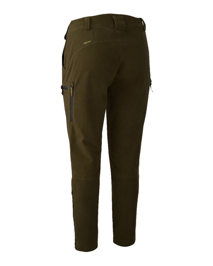 Peat coloured Deerhunter Lady Gabby Waterproof Boot Trousers on white background 