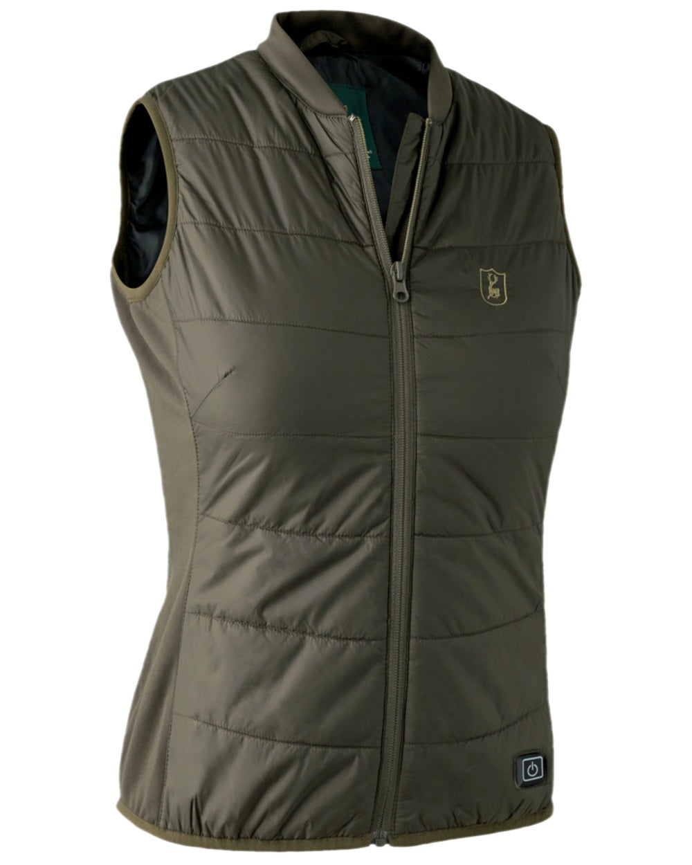 Deep Green Coloured Deerhunter Lady Heat Inner Waistcoat on white background 