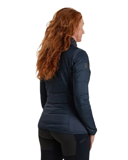 Dark Blue coloured Deerhunter Lady Heat Padded Jacket on white background 