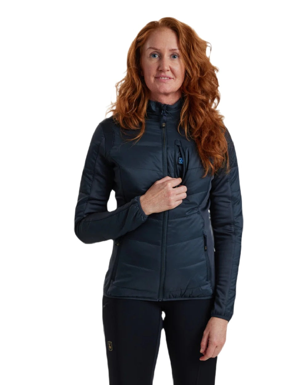 Dark Blue coloured Deerhunter Lady Heat Padded Jacket on white background 