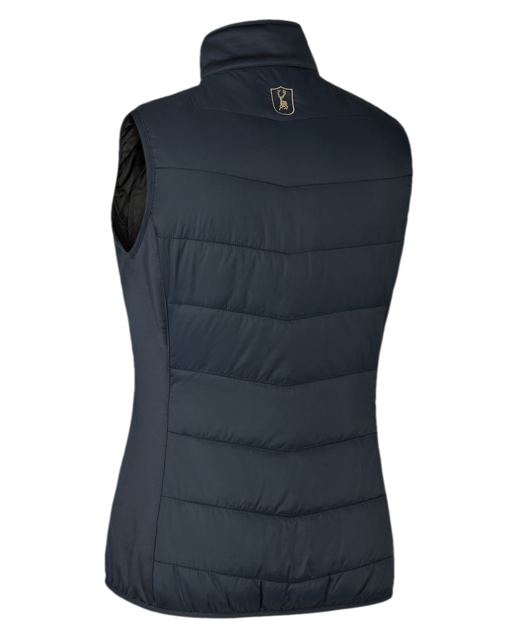 Dark Blue Coloured Deerhunter Lady Heat Padded Waistcoat on white background 