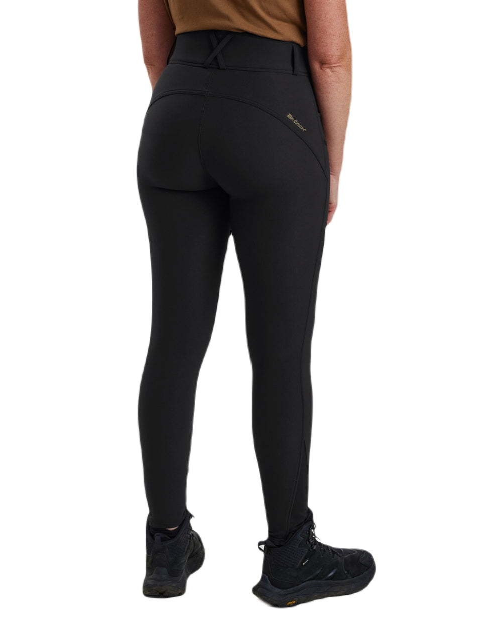 Black coloured Deerhunter Lady Hunting Tights on white background 