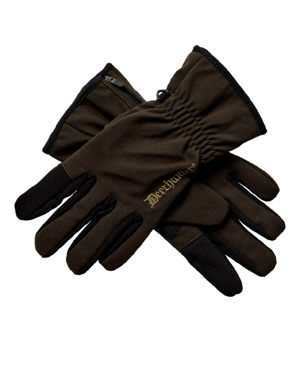 Wood coloured Deerhunter Lady Mary Extreme Waterproof Gloves on white background
