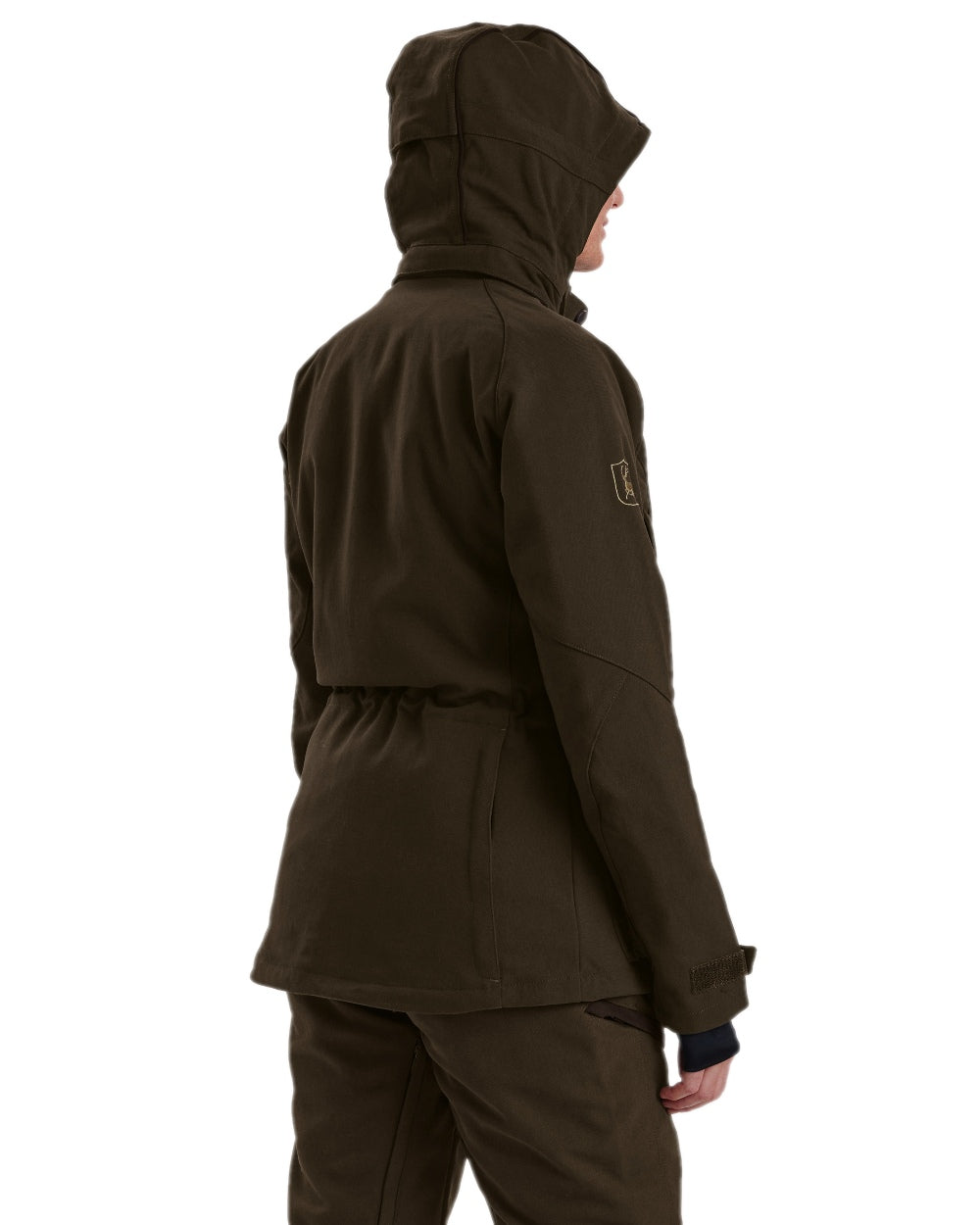 Wood Coloured Deerhunter Lady Mary Extreme Waterproof Jacket on white background 