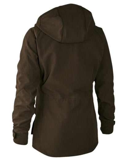 Wood Coloured Deerhunter Lady Mary Extreme Waterproof Jacket on white background 