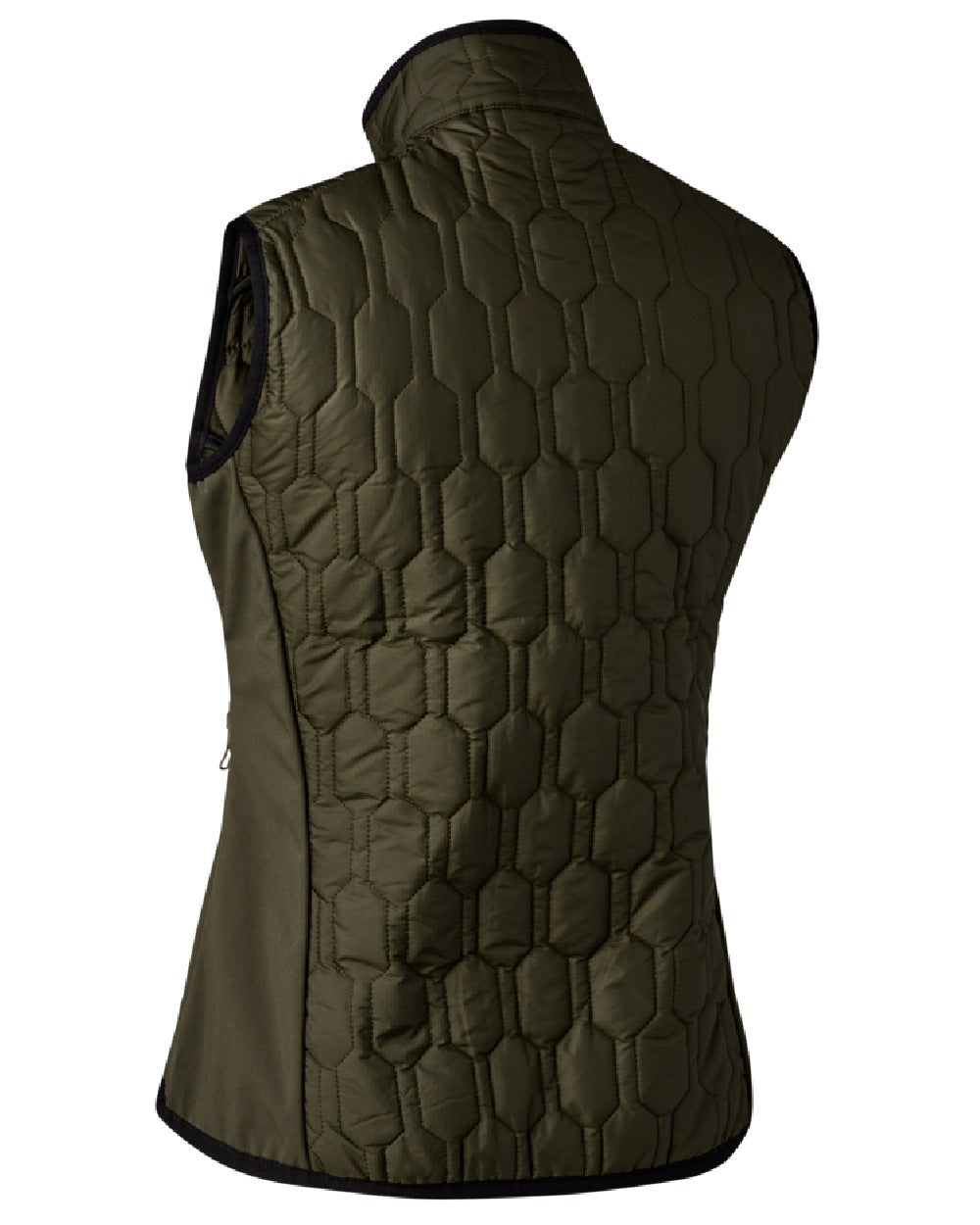 Forest Green coloured Deerhunter Lady Mossdale Quilted Waistcoat on white background 