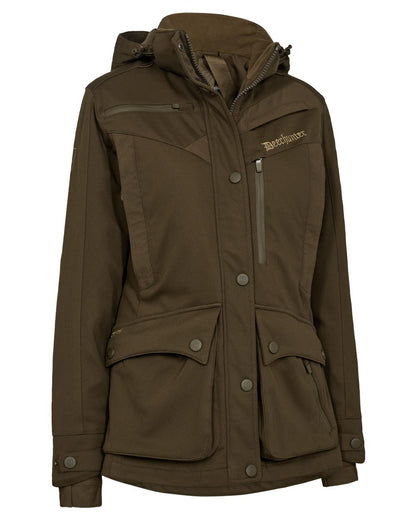 Art Green coloured Deerhunter Lady Muflon Pro Jacket on white background 