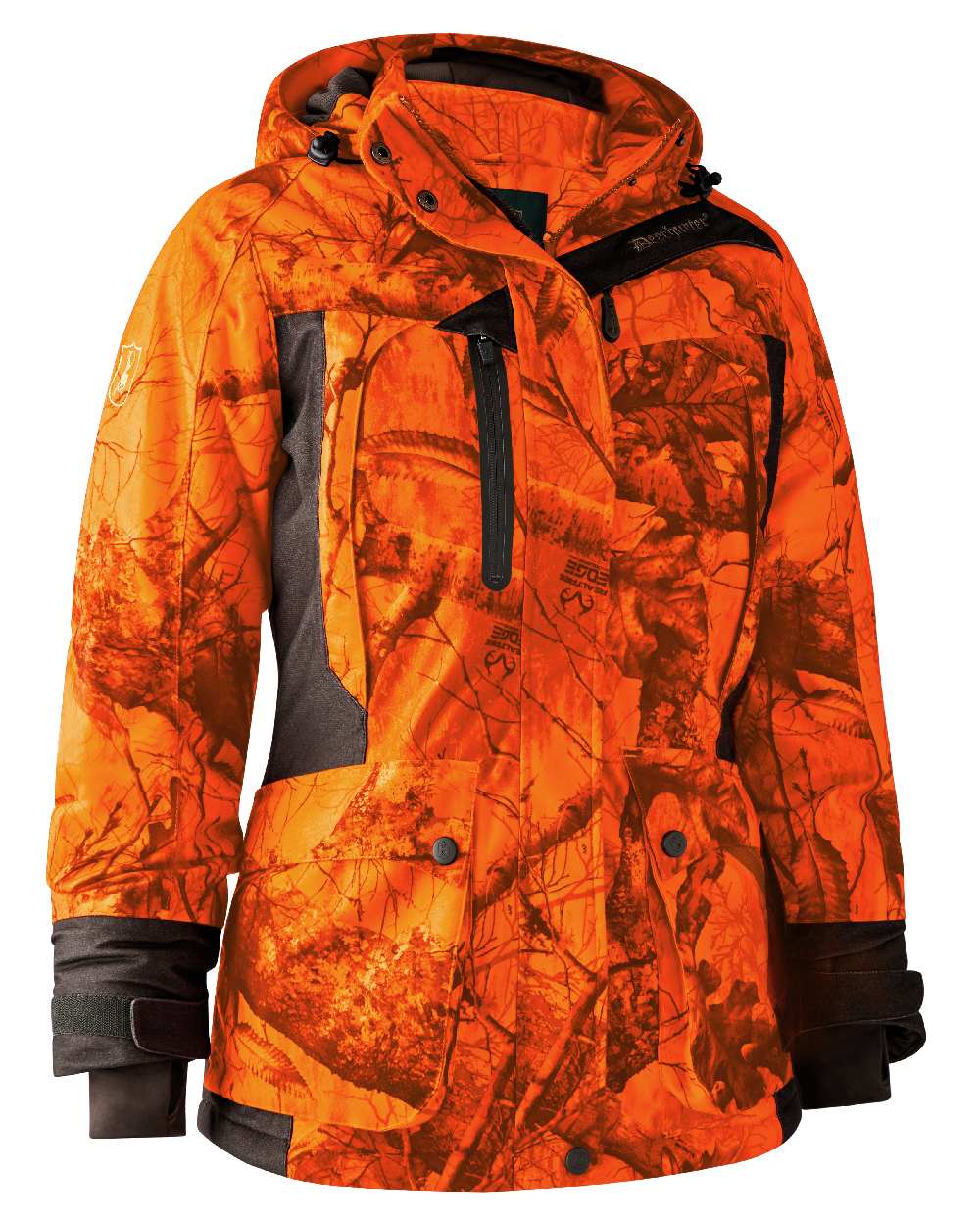 Realtree Edge Orange coloured Deerhunter Lady Raven Arctic Jacket on white background 