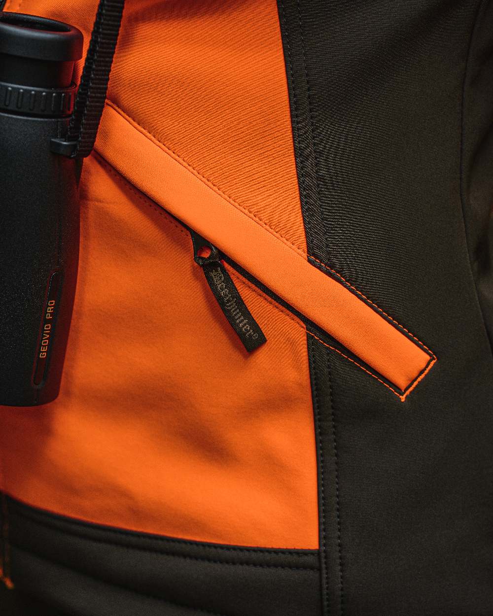 Orange coloured Deerhunter Lady Roja Softshell Jacket on white background 