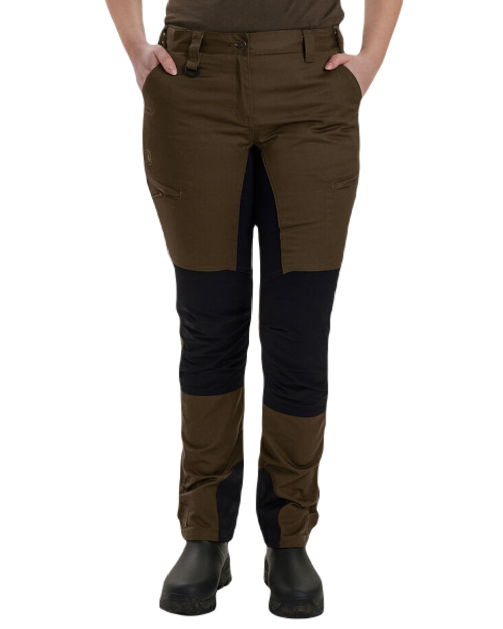 Fallen Leaf coloured Deerhunter Lady Roja Trousers on white background 