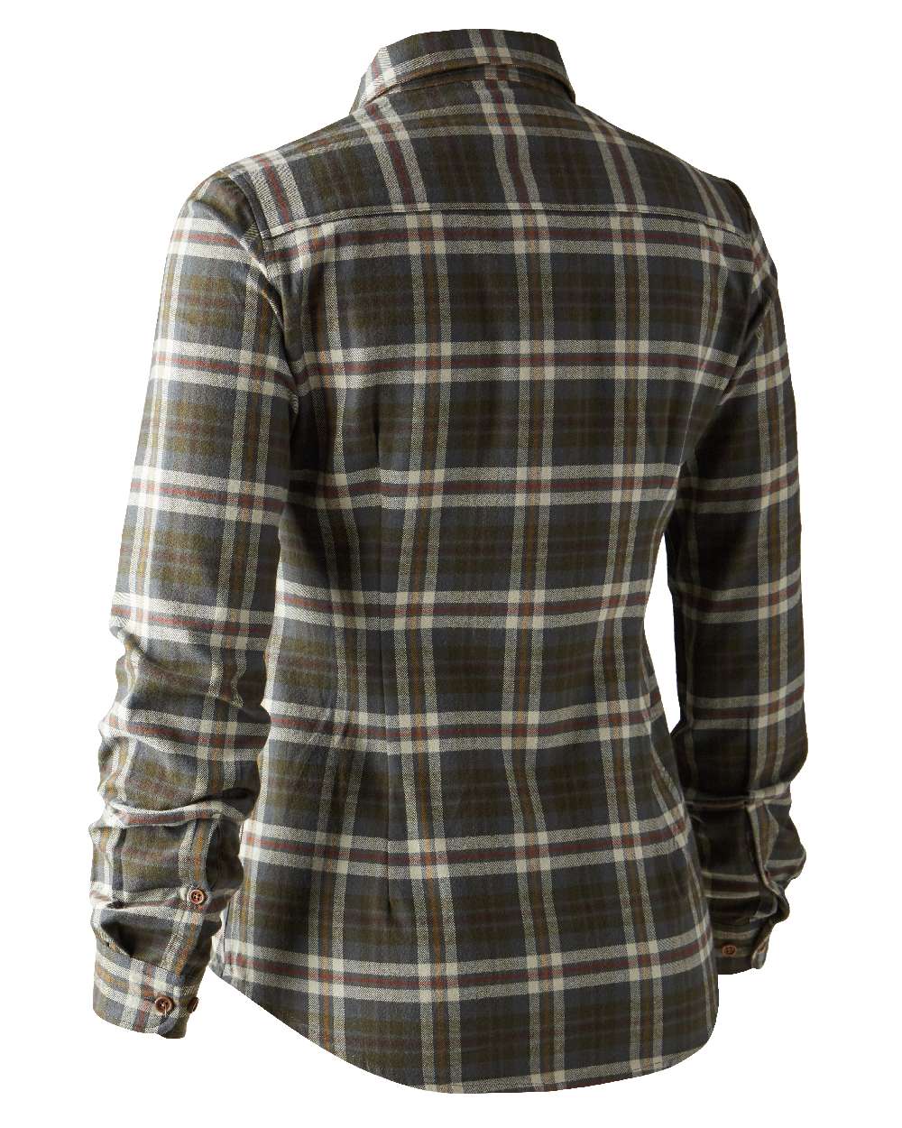 Yellow Check coloured Deerhunter Lady Ruby Shirt on white background 