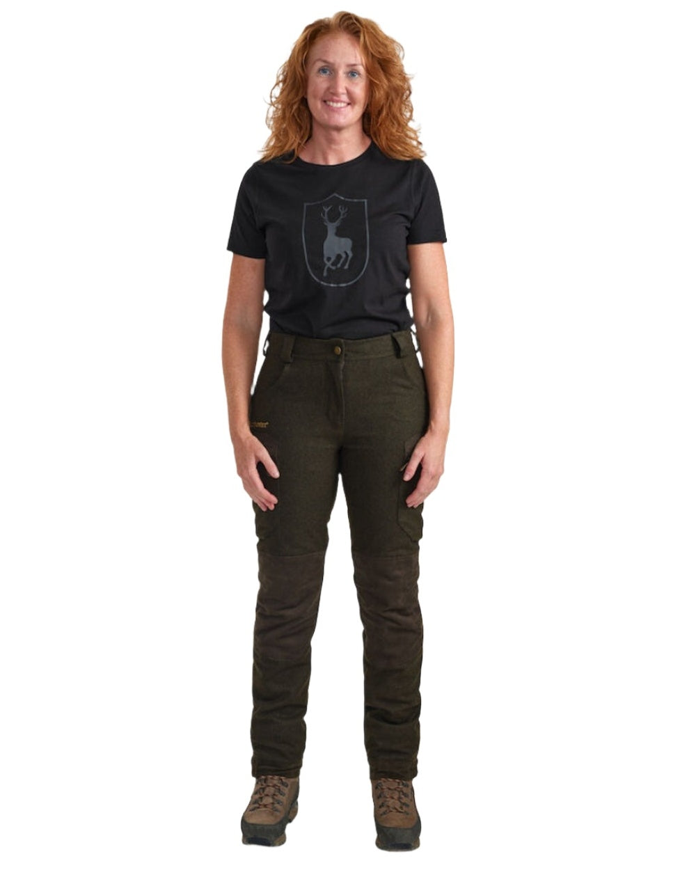 Loden Wood Deerhunter Lady Tatra Trousers on white background 