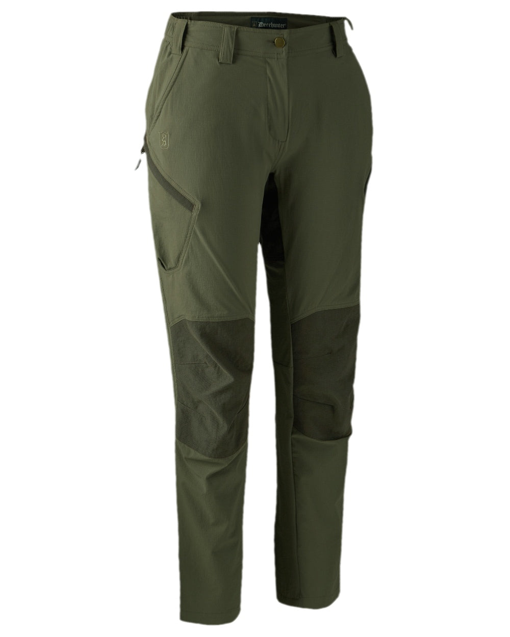 Capers Coloured Deerhunter Lady Tick Trousers With HHL Treatment on white background 