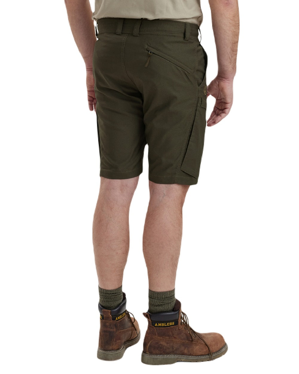 Forest Green coloured Deerhunter Matobo Shorts on white background 