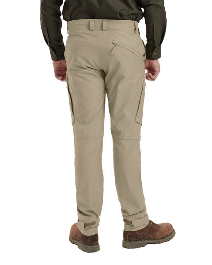 Beige coloured Deerhunter Matobo Trousers on white background 