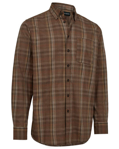 Green Check coloured Deerhunter Mens Ashton Shirt on white background 