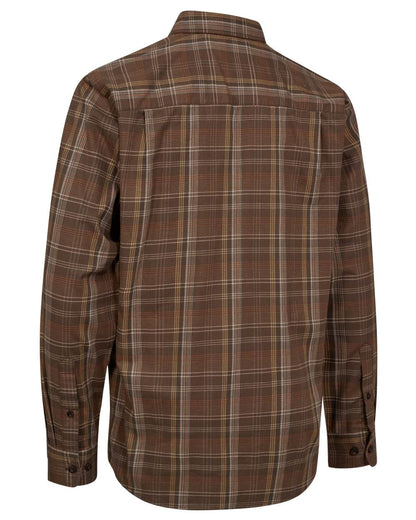 Green Check coloured Deerhunter Mens Ashton Shirt on white background 