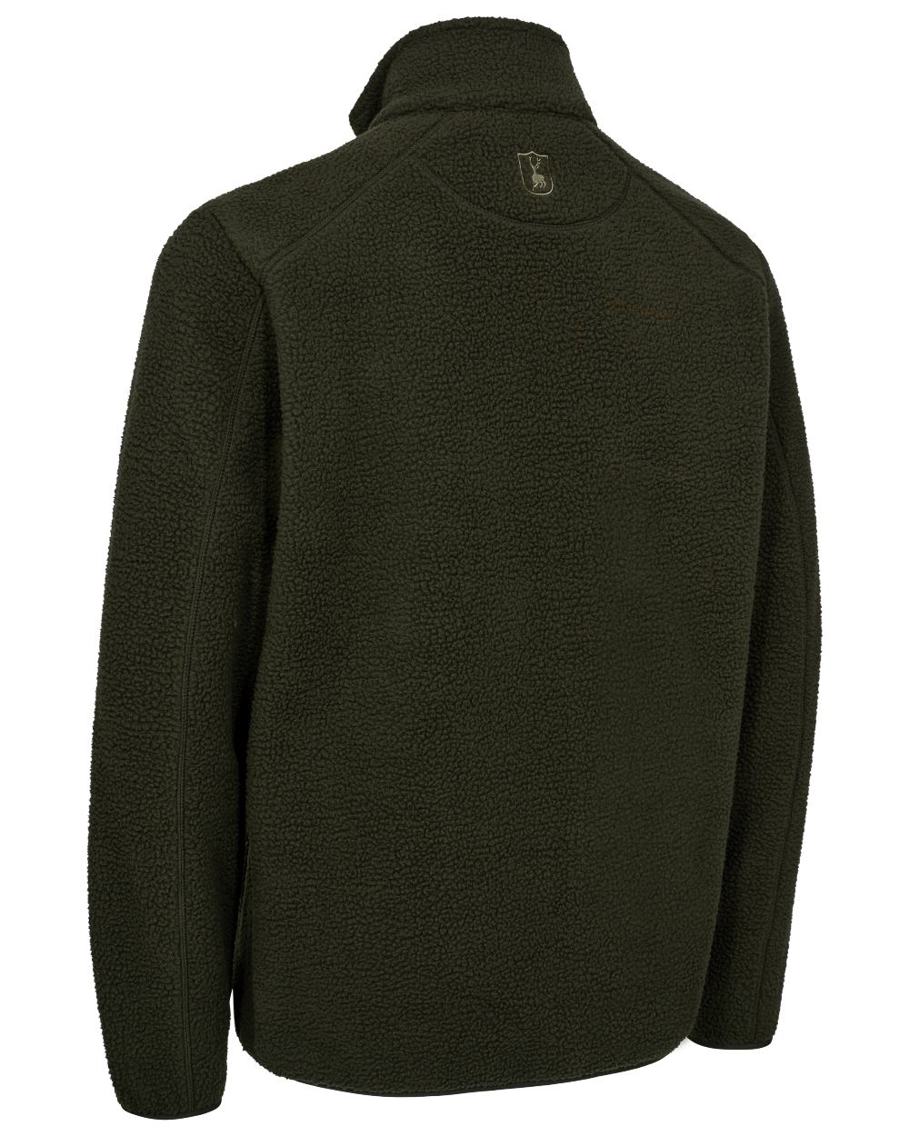 Forest Green coloured Deerhunter Mens Atlas Fleece Jacket on white background 