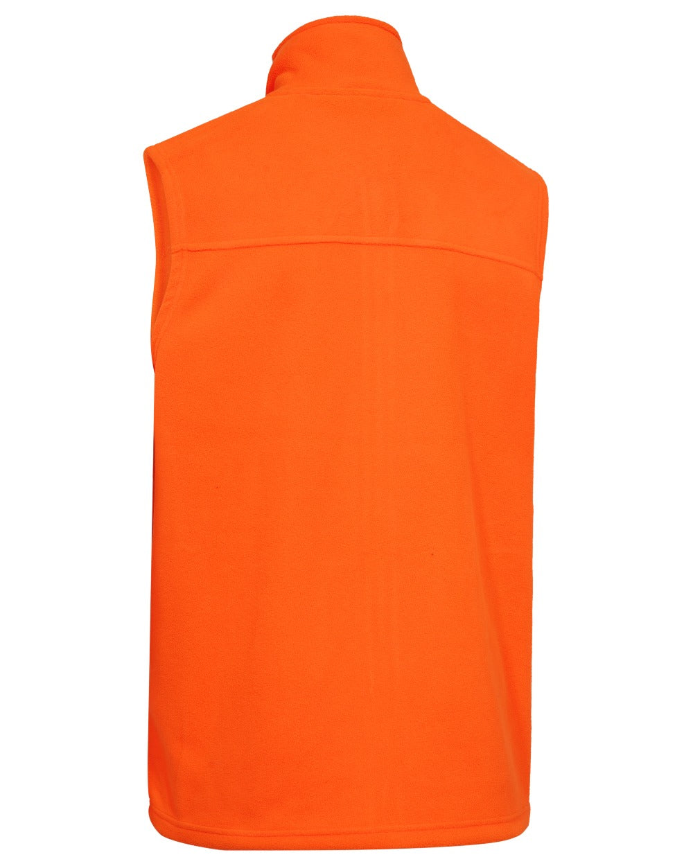 Safety Orange coloured Deerhunter Mens Atlas Light Fleece Waistcoat on white background 