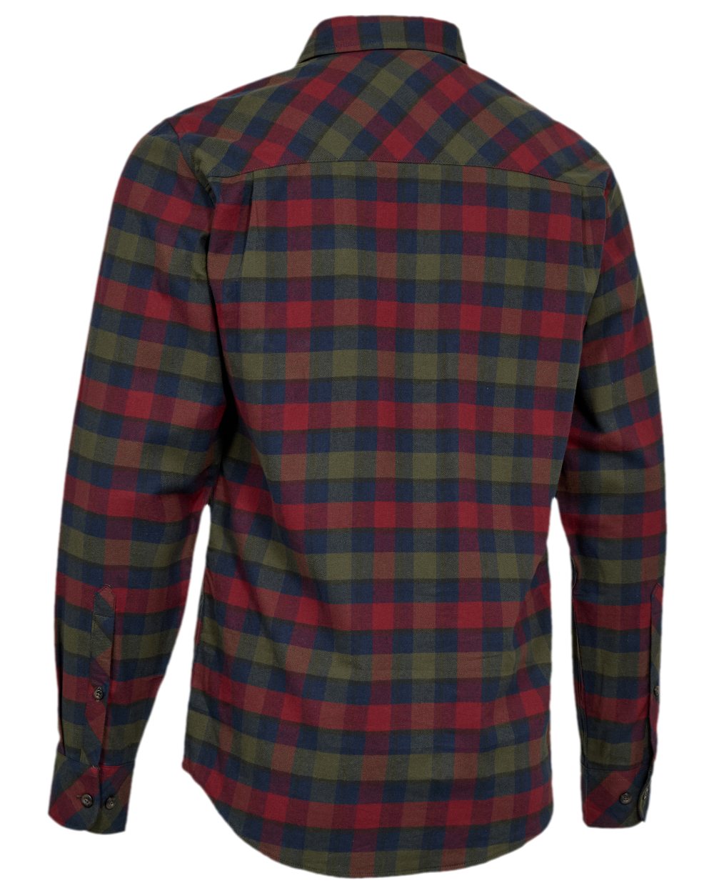 Red Check Coloured Deerhunter Mens Cooper Shirt on white background 