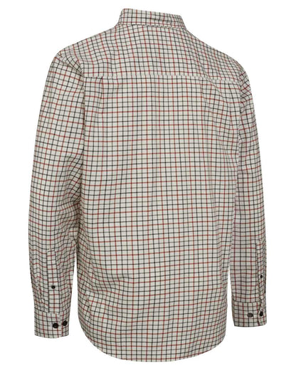 Orange Check coloured Deerhunter Mens Gavin Shirt on white background 