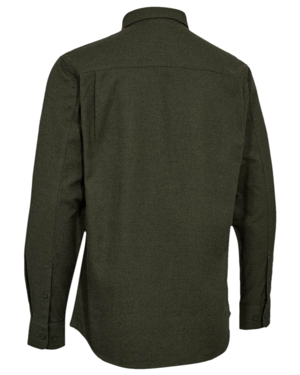 Glen Green Coloured Deerhunter Mens Langford Shirt on white background 