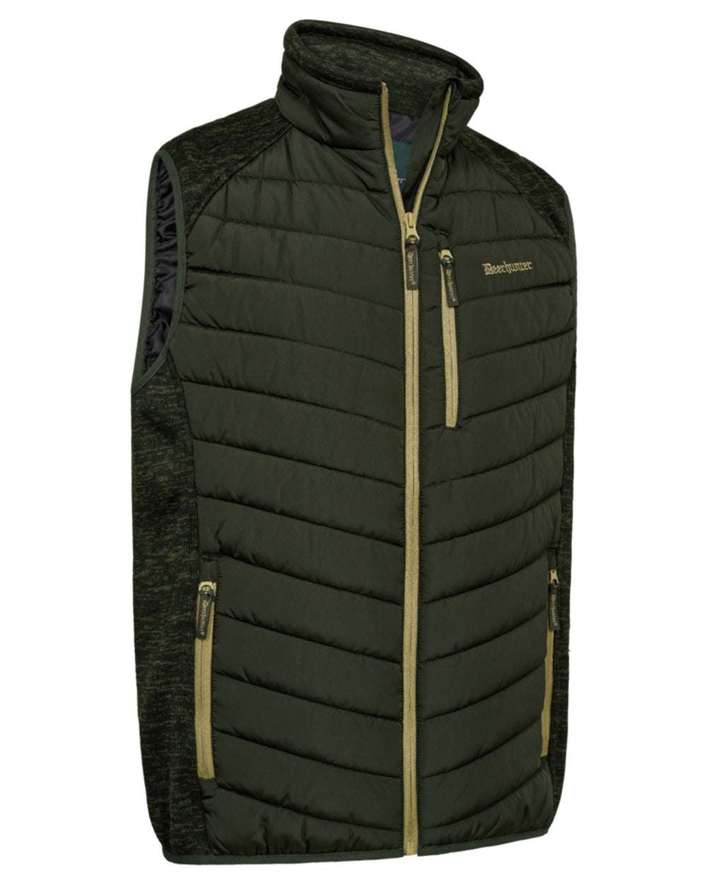 Forest Ember coloured Deerhunter Mens Moor Padded Waistcoat on white background 