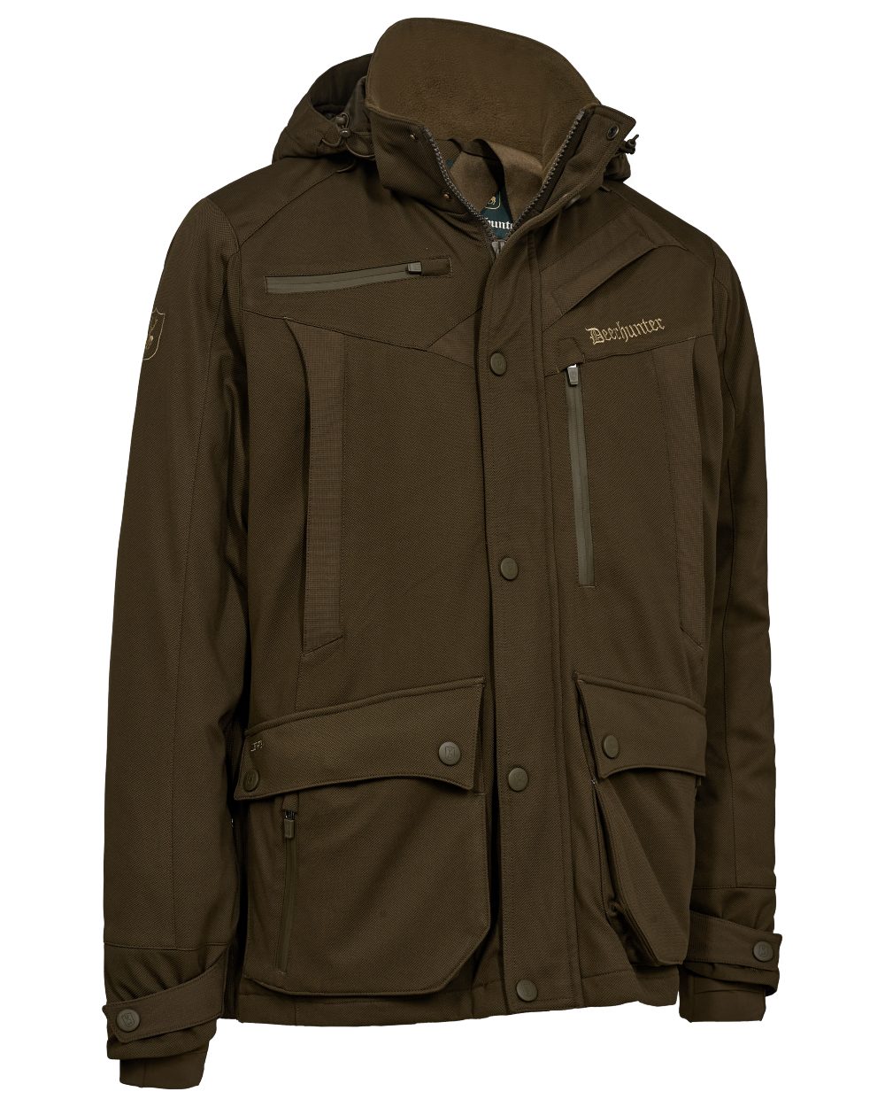 Art Green coloured Deerhunter Mens Muflon Pro Jacket on white background 