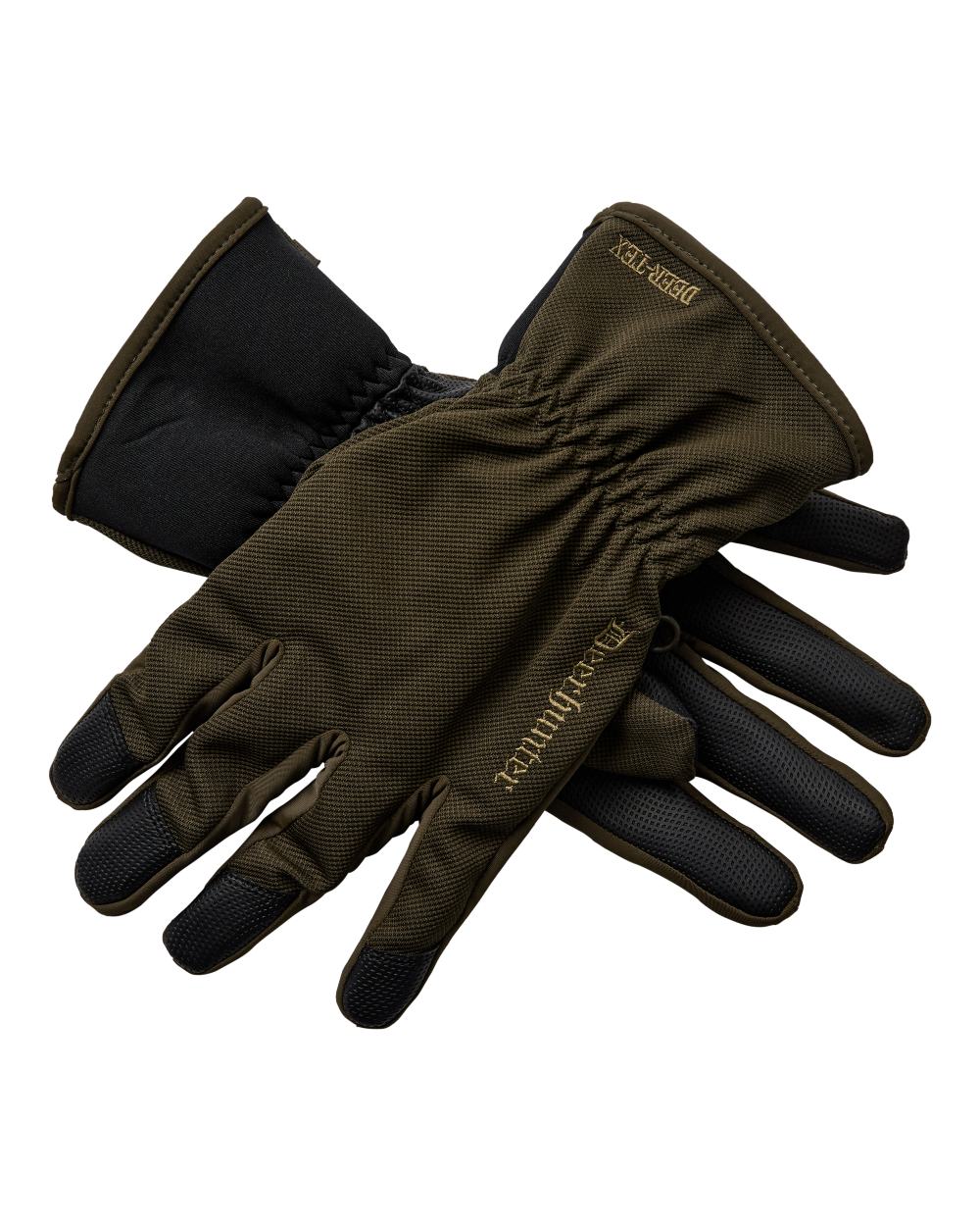 Art Green coloured Deerhunter Mens Muflon Pro Light Gloves on white background 