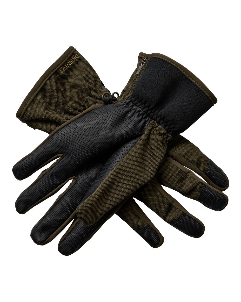 Art Green coloured Deerhunter Mens Muflon Pro Light Gloves on white background 