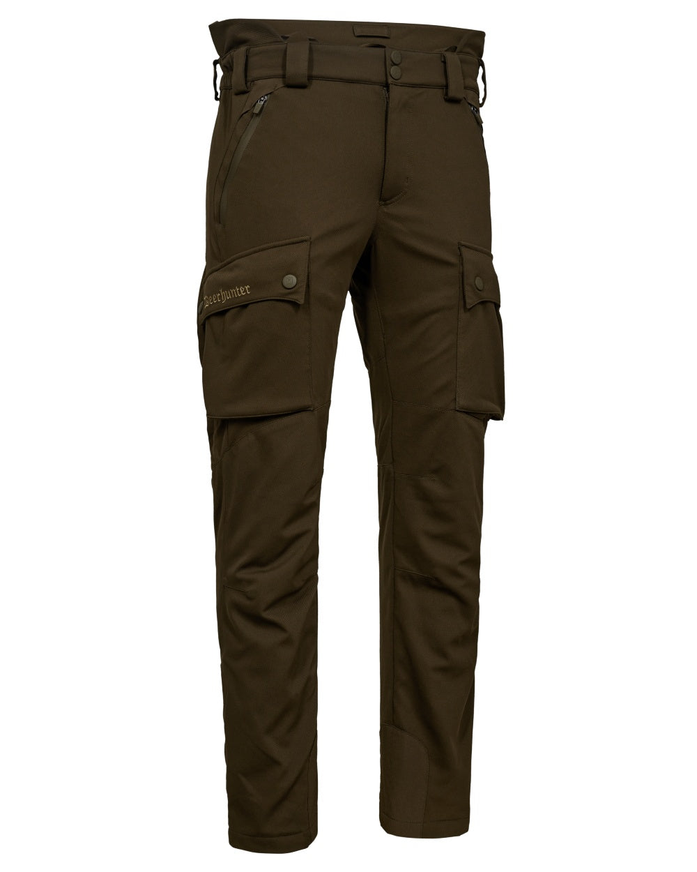 Art Green coloured Deerhunter Mens Muflon Pro Light Trousers on white background 