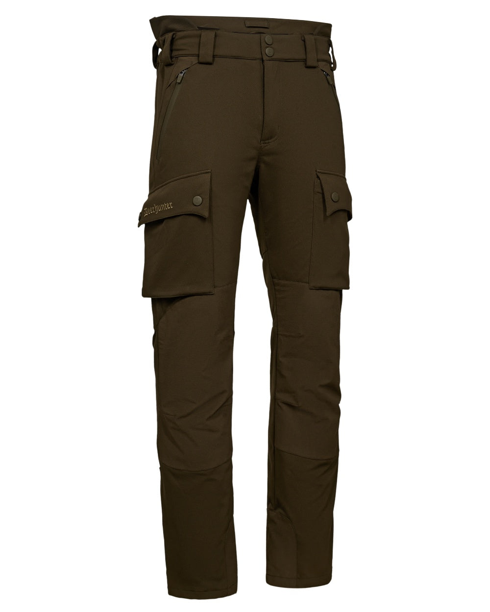 Art Green coloured Deerhunter Mens Muflon Pro Trousers on white background 