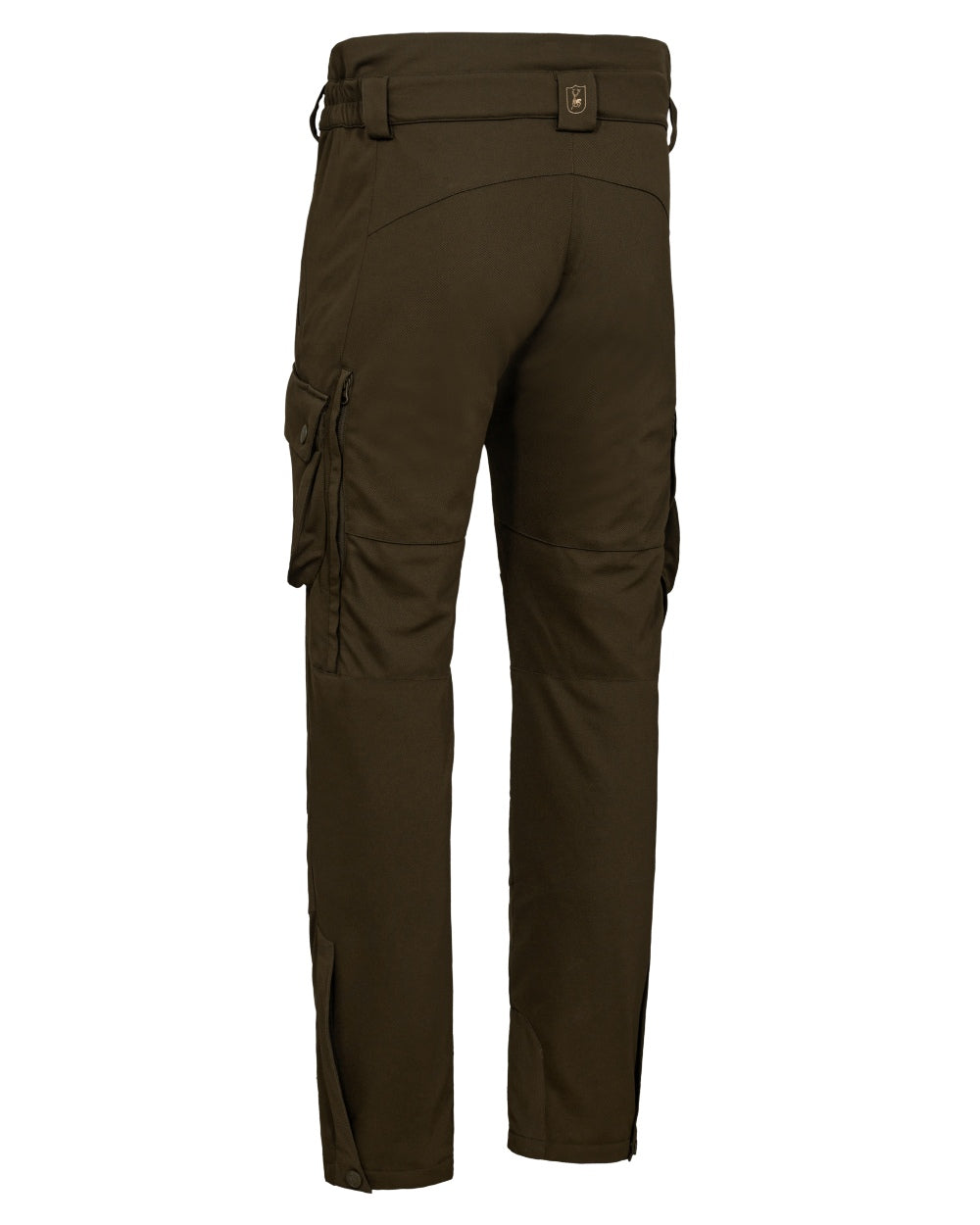 Art Green coloured Deerhunter Mens Muflon Pro Trousers on white background 