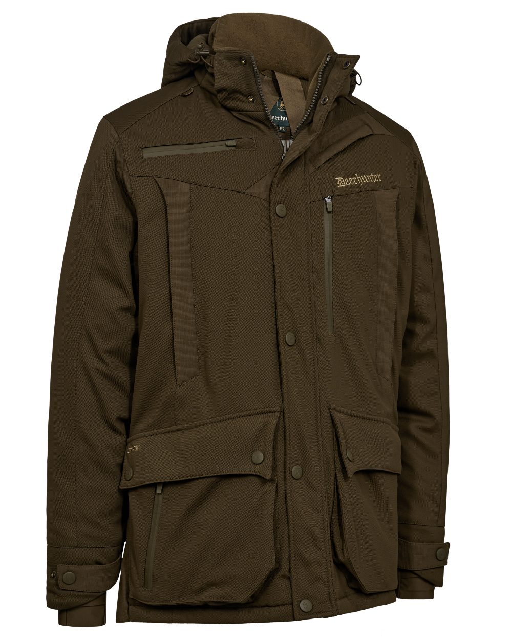 Art Green coloured Deerhunter Mens Muflon Pro Winter Jacket on white background 