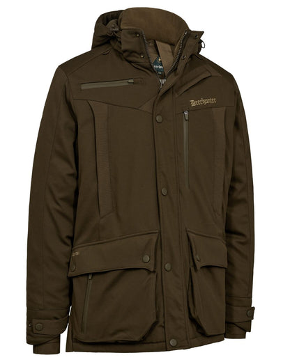 Art Green coloured Deerhunter Mens Muflon Pro Winter Jacket on white background 