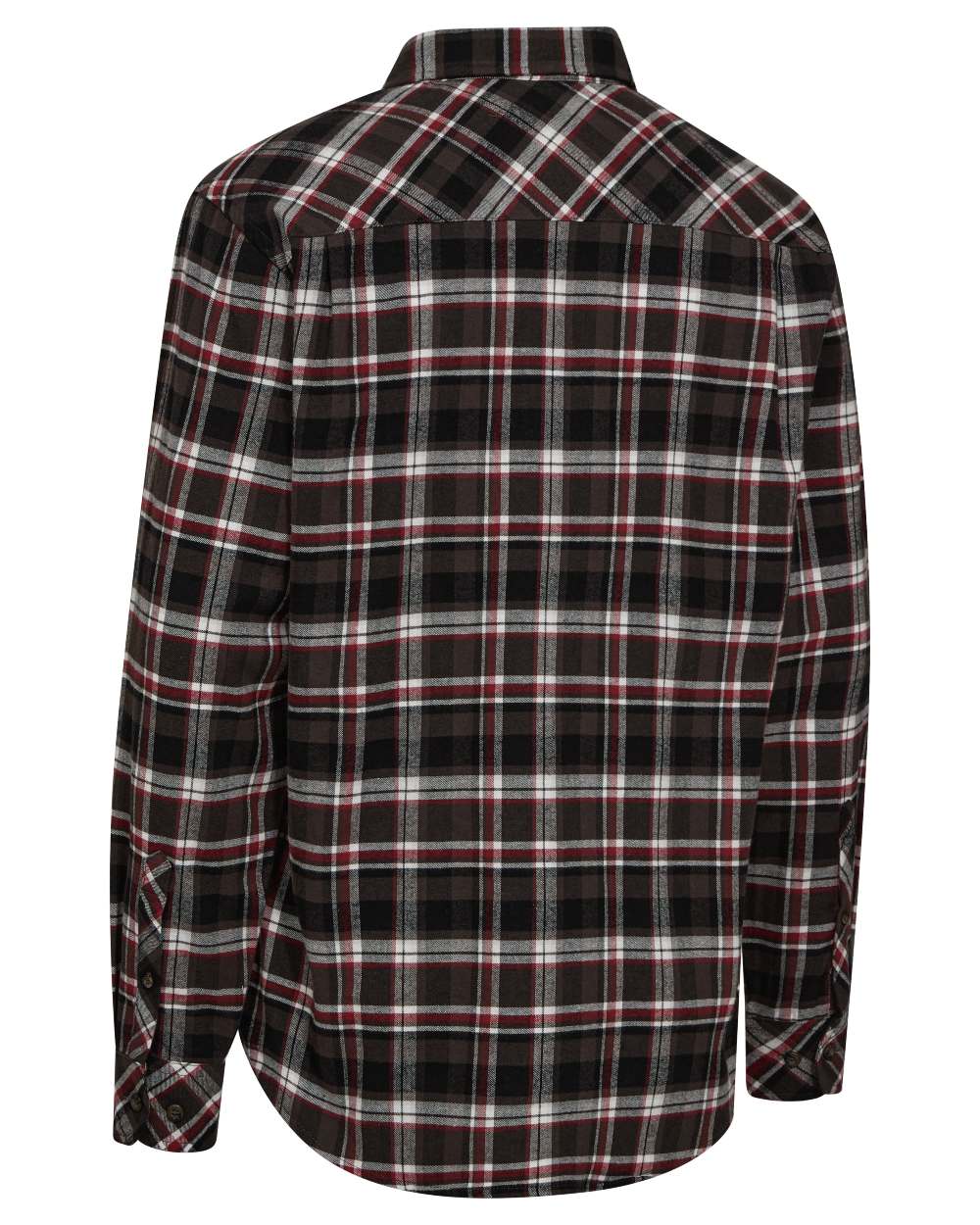 Brown Check coloured Deerhunter Mens Nathan Shirt on white background 