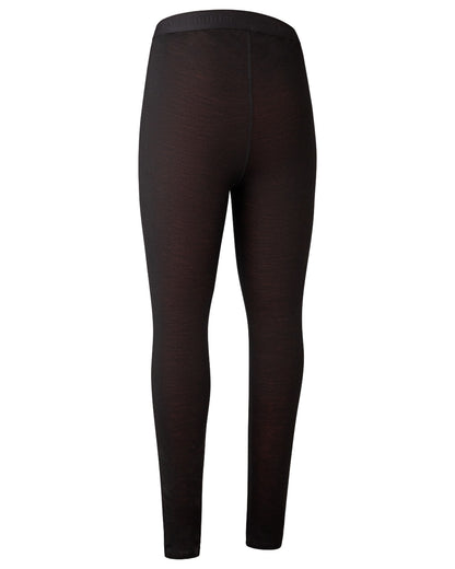 Black Oak coloured Deerhunter Mens Quinn Merino Long Johns on white background 