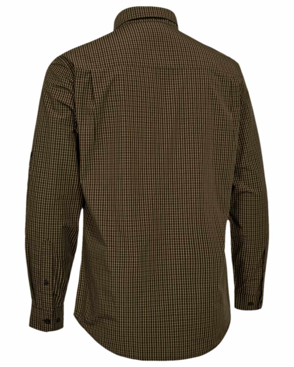 Green Check Coloured Deerhunter Mens Raynor Shirt on white background 