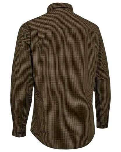 Green Check Coloured Deerhunter Mens Raynor Shirt on white background 