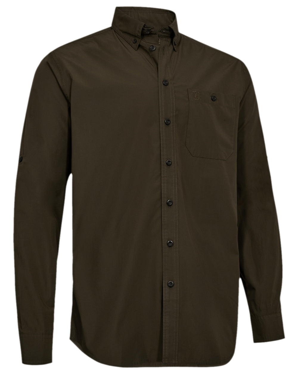 Space Green Coloured Deerhunter Mens Raynor Shirt on white background 