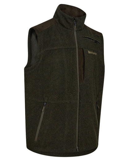Loden Wood coloured Deerhunter Mens Tatra Waistcoat on white background 