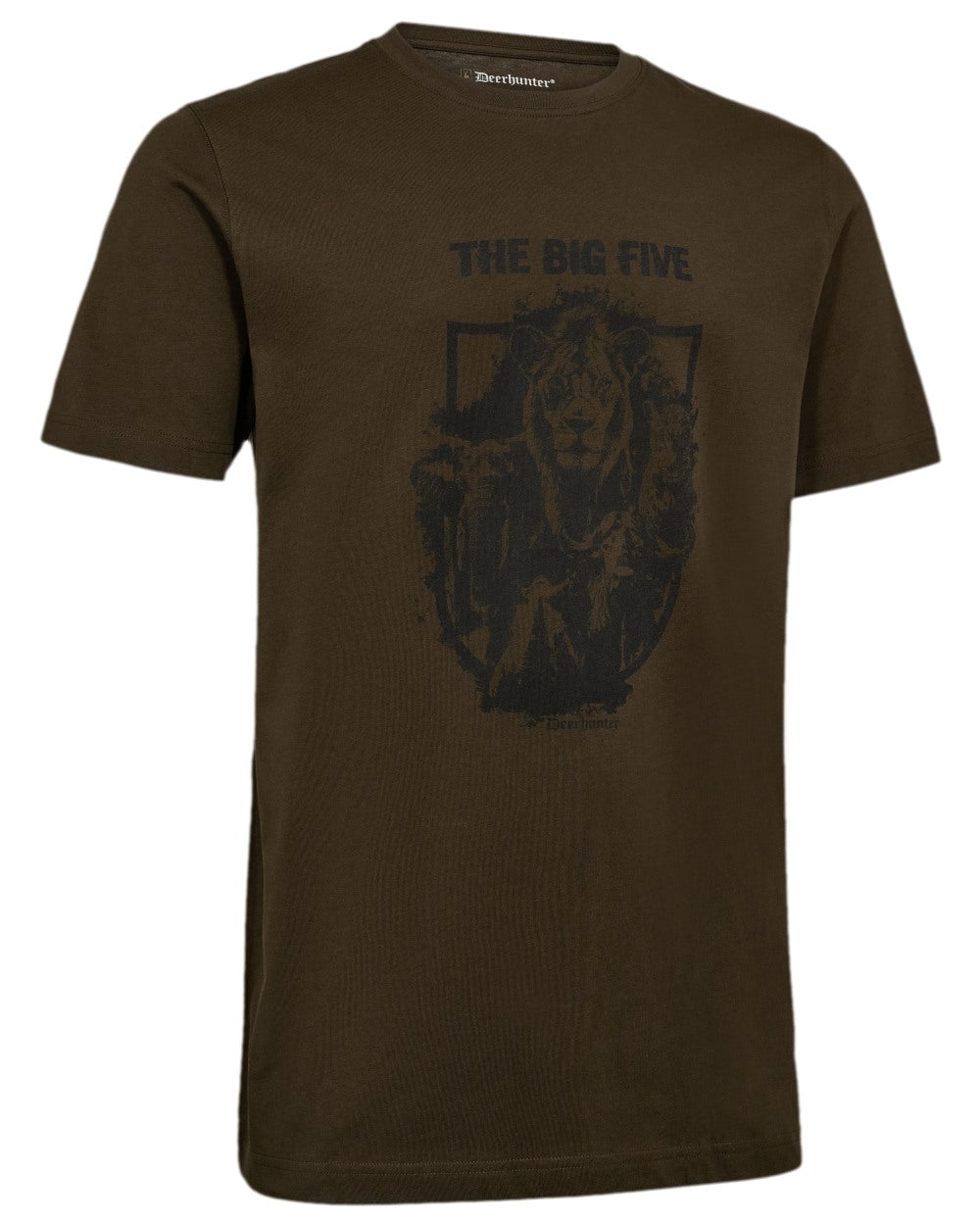 Fallen Leaf Coloured Deerhunter Mens Weston T-Shirt on white background 