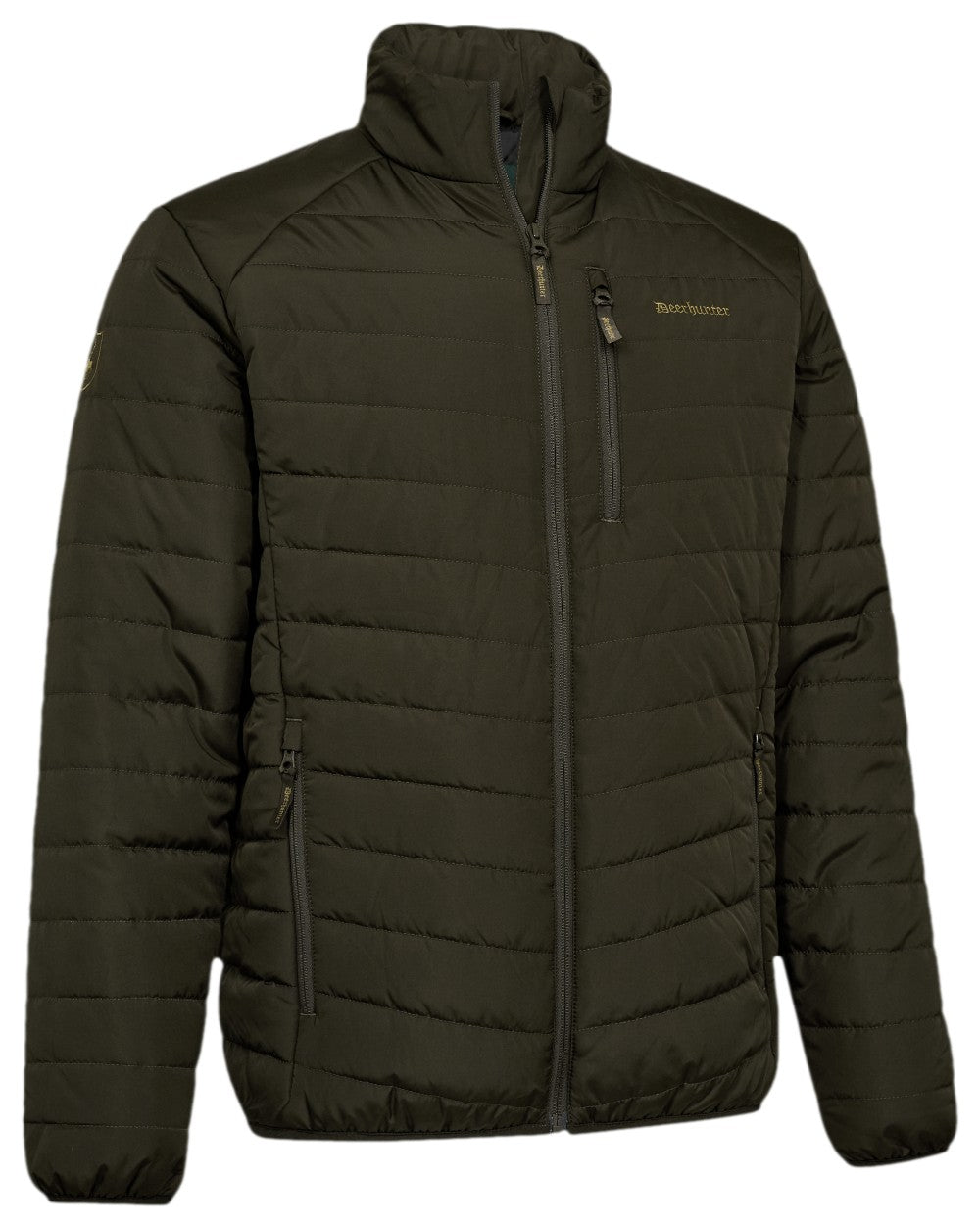Timber Coloured Deerhunter Moor Fully Padded Jacket on white background 