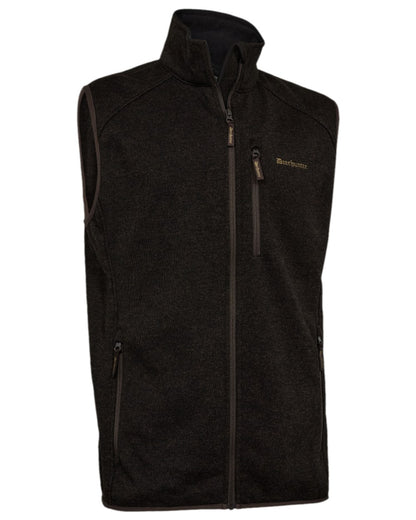 Brown Leaf Coloured Deerhunter Moor Knitted Waistcoat on white background 