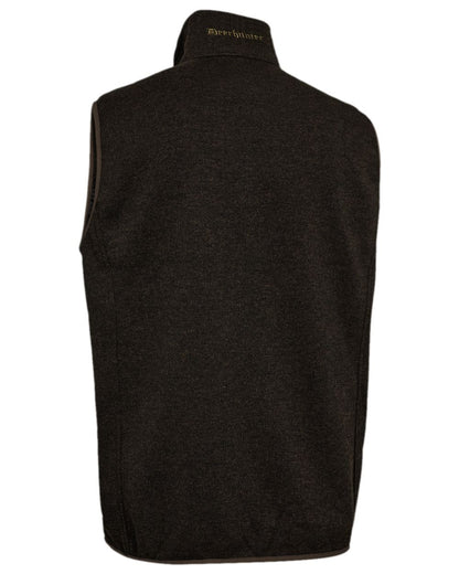 Brown Leaf Coloured Deerhunter Moor Knitted Waistcoat on white background 