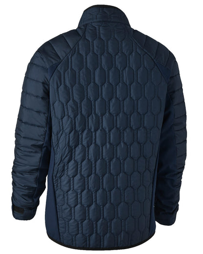 Dress Blue coloured Deerhunter Mossdale Quilted Jacket on white background 